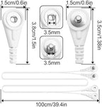 Replacement Lead Wires with Dual Male Female Snap Connectors,Snap Cablefor TENS EMS Devices,Universal 3.5mm Adapter for Electrode Pads,3.3FT/1M 2 PCS