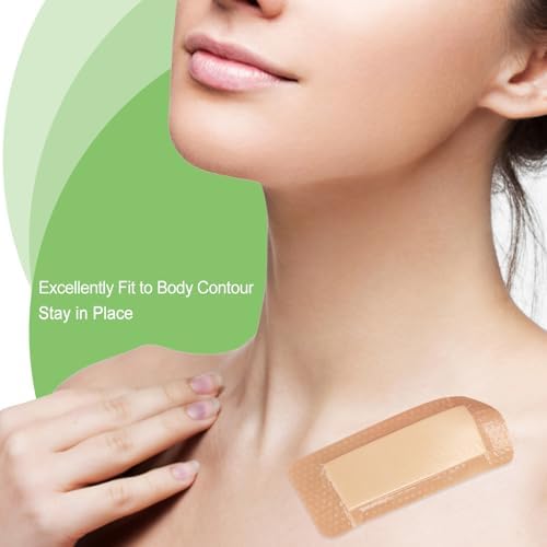 NeuHeils 20 Packs Silicone Foam Dressing Border Lite 2''x5'', Pad Size 1.1''x3.3'', Soft Gentle Would Bandage Patch for Small Bed Sore Pressure Ulcer