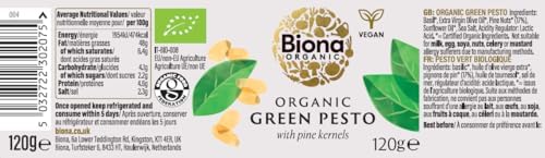 Biona Organic - Green Pesto with Pine Kernels - 120g