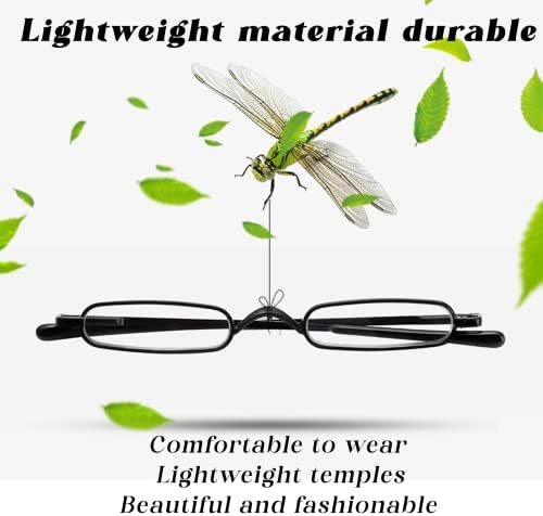 Viseng 2 Pack Slim Mini Metal Reading Glasses Compact Lightweight Portable Readers with Glasses Case for Reading Case +1.5