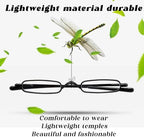 Viseng Slim Mini Metal Reading Glasses Compact Lightweight Portable Readers with Glasses Case for Reading Case,Black+Gray+2.5