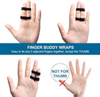 Finger Buddy Wraps, 6 PCS Finger Loops Tapes for Broken, Jammed, Swollen Finger or Dislocated Joint, Splints Brace for Pinky Ring Middle Index Trigger Finger, Toe Strap Bandage