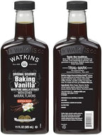 Watkins All Natural Original Gourmet Baking Vanilla, with Pure Vanilla Extract, 11 Fl Oz (Pack of 1) - Packaging May Vary