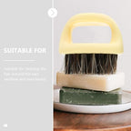 FRCOLOR Men’s Beard Comb and Shredded Hair Brush 2pcs Beige Boar Bristle Beard Cleaning Brush for Styling and Hair Removal Grooming Tool and Travel