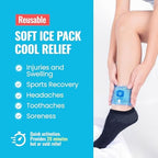 ICEWRAPS Hot & Cold Ice Packs, 3 x 5 in Soft Reusable Gel Packs for Injuries, Headaches, Joints, and Fever Relief, Puncture-Proof Material, 6 Pack, FSA-HSA Eligible