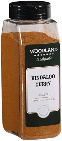 Vindaloo Curry Powder, 18 oz – Hot Indian Curry Spice Blend, Authentic Goan Vindaloo Seasoning for Chicken, Lamb & Marinades, Extra Spicy Curry Powder, by Woodland Gourmet
