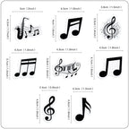 Ercadio 40Pcs Edible Music Notes Cupcake Toppers Black Musical Symbol Cupcake Picks for Musical Theme Baby Shower Music Lover Birthday Concert Party Cake Decorations Supplies