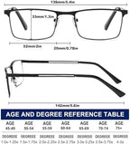 Blue Light Blocking Reading Glasses for Men With Spring Hinge Metal Full Frame Lightweight Readers Classic Trend