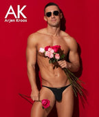 Arjen Kroos Mens Sexy Thong Pouch Underwear Low Rise G-String Bikini