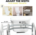 Medical king Toilet Safety Rail - Adjustable Detachable Toilet Safety Frame with Handles Heavy-Duty Toilet Safety Rails Stand Alone - Toilet Safety Rails for Elderly, Handicapped - Fits Most Toilets