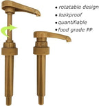 Syrup Pump Compatible with Torani, DaVinci and Skinny (Set of 2) - fits bottles (25.4 oz-750ml) (Gold)