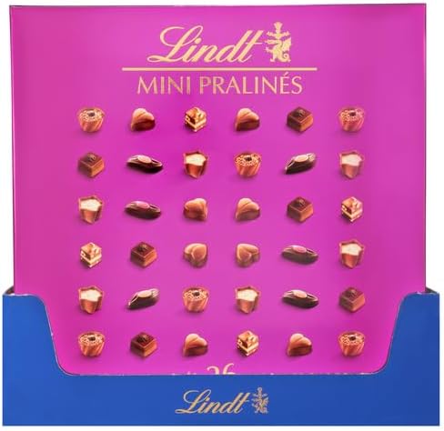 Lindt Mini Pralines, Assorted Chocolate Candy Pralines With Premium Filling, Great For Gift Giving, 6.2 oz. Gift Box (Pack of 2)