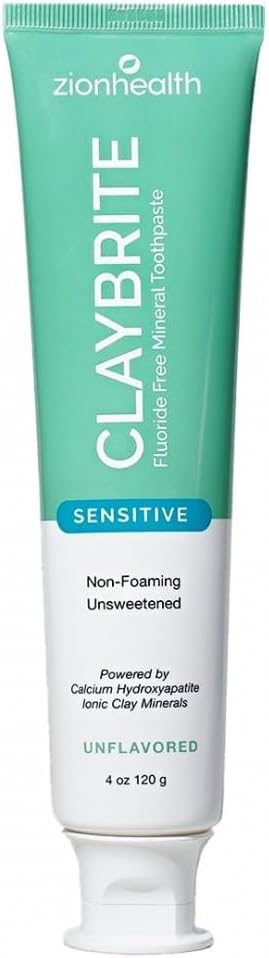 ClayBrite Sensitive Natural Toothpaste Zion Health 4 oz Paste