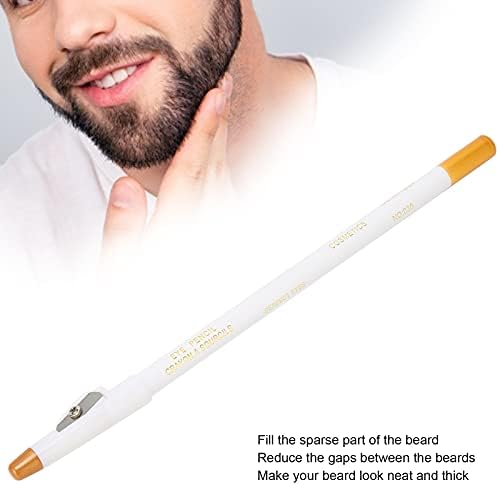 Beard Lineup Pen,ANGGREK White Hairline Pen Professional Beard Pencil Filler Household Beard Pencil Liner Shaping Styling Tool(White)