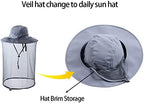 Head net hat Beekeeping Beekeeper bee Veil hat Hunting Netting mesh Hood Cap bee Keeper Catcher Halloween Costume Dark Grey