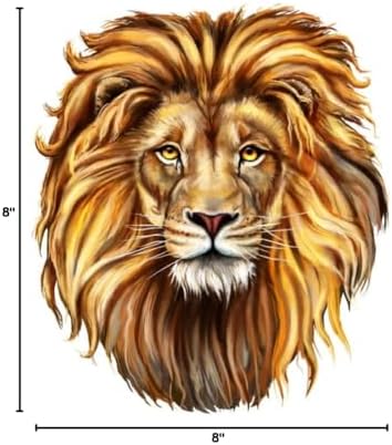 Lion with a Full Mane Edible Cake Topper- 8" Round