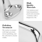 Bath Grab Bar - 6 Inch Stainless Steel Shower Grab Bar for Bathroom Safety for Seniors, Elderly, Disabled and Handicap - Stairway and Yacht Handle for Extra Support(Screws Not Included)