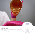 FRCOLOR 2pcs Travel Hair Removal Wax Bottles Dehairing Wax Dispenser Safe Reusable Portable for Home Travel