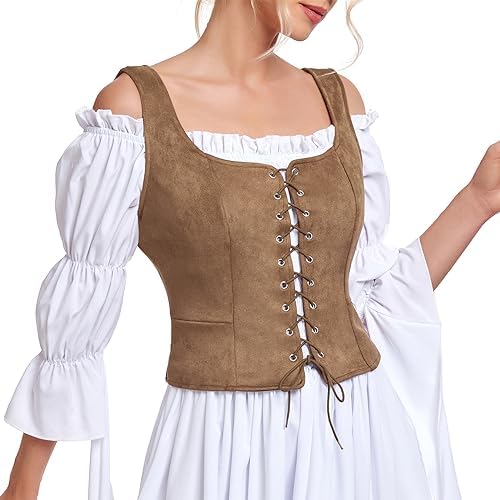 Century Star Corset Tops for Women Pirate Vest Renaissance Costume Medieval Viking Victorian Halloween Costumes Plus Size