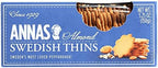 Anna's Almond Thins Swedish Cookies 5.25 Oz (Pack of 12)