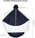 Wheelchair Poncho Cover Breathable & Waterproof Wheelchair Rain Cape Cover for Adults with Semi-Transparent Hood and Waterproof Zipper,Mobility Scooter & Electric Wheelchair Accessories,Universal Fit