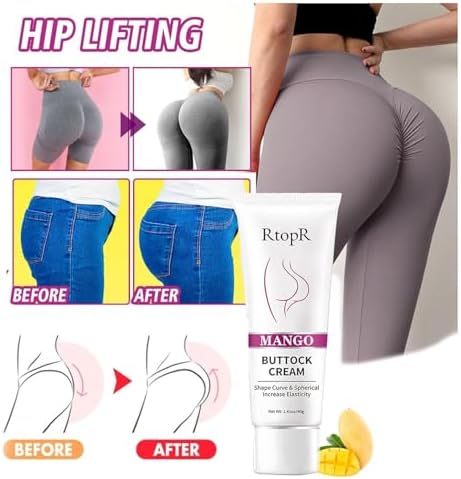 Breast & Buttock Enhancement Cream (2 PACK) - Powerful Lifting & Plumping Formula for Breast Enlargement & Hip Firming - Dual Action Massage Cream