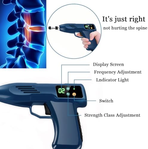 Electric Chiropractic Massager 1100N, 13 Levels Force Spine Correction Massage, 10pcs Multifuction Massage Heads for Adjusting Chiropractic, Soothing Bones, Massage Acupuncture Points