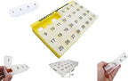 31 compartments, 1 per Day, 4 Week Monthly Pill Organizer by Promed. Includes Tray and 8 Removable compartments. (Yellow)
