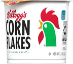 Kellogg's Corn Flakes Breakfast Cereal, 8 Vitamins and Minerals, 1.5 oz Cup