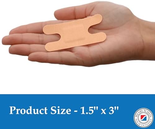 Henry Schein Fabric Knuckle Flexible Adhesive Bandages – 100 Count (36 Pack) Bandages with Non-Stick Pad, Latex Free, Wound Care for First Aid Kit, 1.5” x 3"