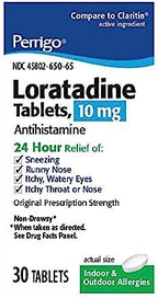 Perrigo Loratadine Tablets, Blue, 30 Count