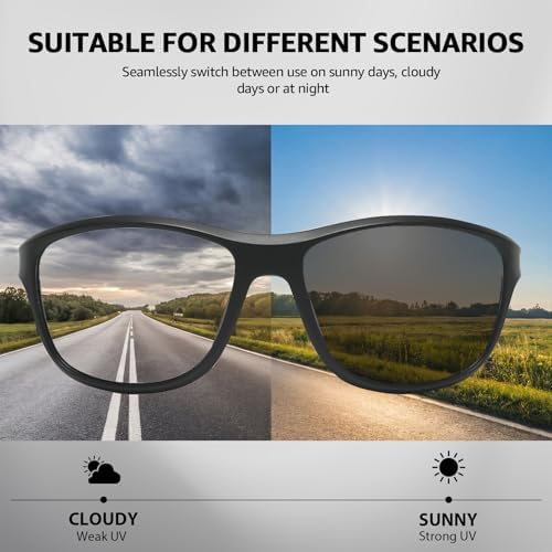 Myiaur Photochromic Sunglasses for Women Men, Polarized Sports Sun Glasses for Running Cycling Outdoor UV400 Protection