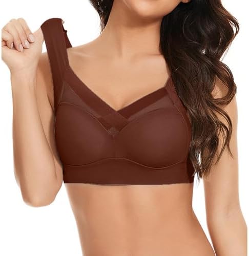 Seamless Sexy Push Up Wireless Bras 2026,Posture Correcting Bra for Seniors,Plus Size Ice Silk Gathering Bra