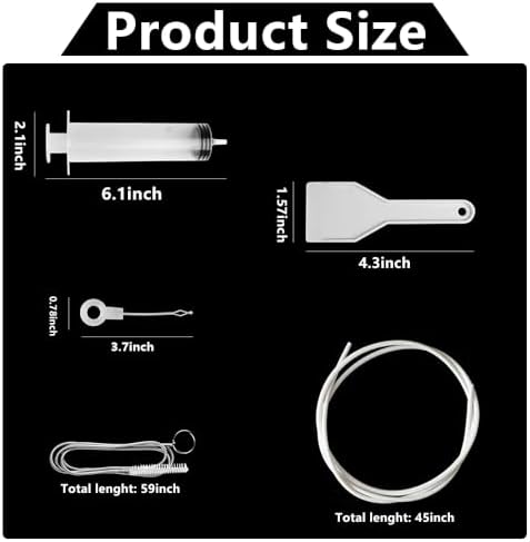 5pcs Refrigerator Drain Cleaning Tool, Reusable Fridge Dredging Kit, Remover Cleaning Tool for Refrigerator Drain Hole, Perfect Water Line Buddy for Drain Cleaning in Our Home