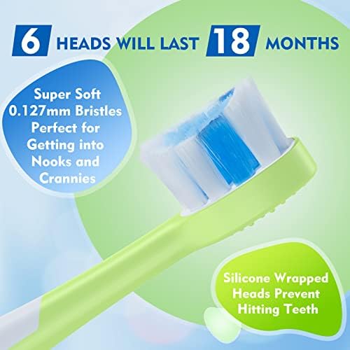 Kids Electric Toothbrushes 2 Pack Smart Sonic Toothbrush for Boys and Girls 3 4 5 6 7 8 9 10 11 12 (Blue+Pink, 2 Pack)