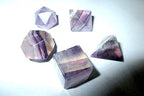 Jet International Purple Flourite Sacred Geometry Sets 5 Stone Platonic Solid Top Grade Quality Merkaba Star W/Velvet Pouch Attractive Cleansing Life Vitality Healing Chakra Balancing DNA Energy