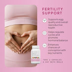 SELF NUTRITION Fertility Support for Women | Conception for Her, Coenzyme Q10, Ashwagandha, Myo-Inositol & More| Support Cycle Regularity & Ovulation| Vegan, Non-GMO, USA Made-60 Capsules