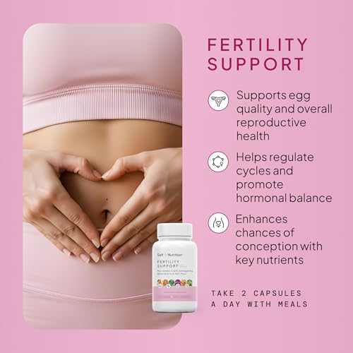 SELF NUTRITION Fertility Support for Women | Conception for Her, Coenzyme Q10, Ashwagandha, Myo-Inositol & More| Support Cycle Regularity & Ovulation| Vegan, Non-GMO, USA Made-60 Capsules