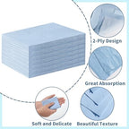 NatNarr 60 Pcs Light Blue Napkins, Disposable Blue Dinner Napkins Decorative Paper Hand Towels for Bathroom Paper Napkin for Wedding, Baby Shower, Bathroom, Kitchen