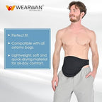Ostomy Belt | Leak & Odor Protection | Abdomen Ostomy Bag Covers for Men and Women | Sports and Daily Life | Size M, Black
