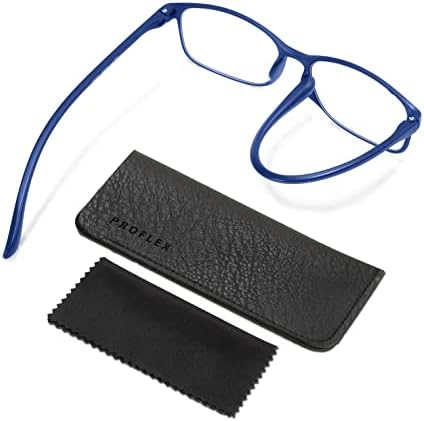 PROFLEX BluOptix Blue Light Filter Lightweight, Flexible, Scratch Resistant, Computer Reading Glasses, Unisex