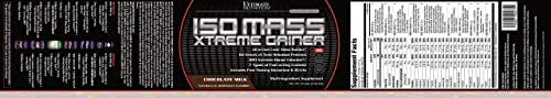 Ultimate Nutrition ISO Mass Xtreme Gainer, Weight Gainer Protein Powder with Creatine, 60 Grams of Protein, Whey Isolate Protein Powder for Lean Muscle Gain, 10 LBS with 30 Servings, Chocolate