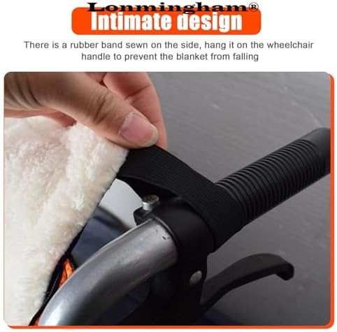 Wheelchair Blanket, Wheelchair Zip Blanket, Fleece Lined Lower Body Wheelchair Cover, Thicken Warm Wheelchair Fleece Wrap Blanket Accessories for The Aged Patient(Colour: Black)(1)