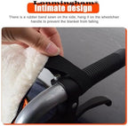 Wheelchair Blanket, Wheelchair Zip Blanket, Fleece Lined Lower Body Wheelchair Cover, Thicken Warm Wheelchair Fleece Wrap Blanket Accessories for The Aged Patient(Colour: Black)(1)