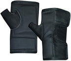 Prime Sports Wheelchair Gloves Leather Fingerless Protective Gear Mobility Quad-Push Gloves Full Open Easy Adjustable Palm Padded Gloves