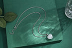 QINJIEJIE Clear Crystal Necklace Crystals Necklaces Heart Love Real Crystal Reiki Energy for Women Mothers Day Gift Christmas