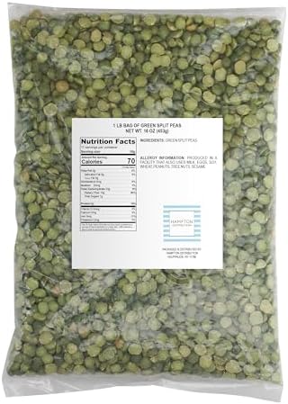 Green Split Peas, 1 Pound Bulk Bag