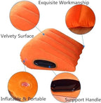 Newly Orange Triangle Wedge Pillow with Handle Inflatable Ramp Positioning for Deeper Position Support Pillow Men Women Couples Soft Portable Sofa Pillow Body Positioners Cushion Sweater Q5T7