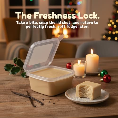 Milkylicious Old Fashioned Handmade Smooth Creamy Fudge - Vanilla (1/4 Pound) | Kettle Cooked & Individually Wrapped in USA in Small Batches for a Rich Delicious Taste