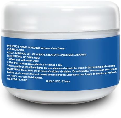 Varicose Veins Cream for Legs | Soothing, Fast-Absorbing Relief for Varicose and Spider Veins | Improves Skin Appearance and Supports Circulation | Natural, Non-Sticky Formula - 2 Pack